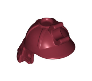 LEGO Dark Red Samurai Helmet with Clip and Long Visor (65037 / 98128)