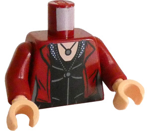 LEGO Ciemno czerwony Scarlet Witch z Printed Nogi Minifigurka Tułów (973 / 76382)