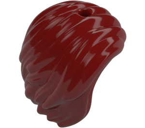 LEGO Donkerrood Kort haar (Hard plastic) (76772)