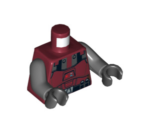 LEGO Mørk rød Sith Trooper med Rød Antrekk Overkropp (973 / 76382)