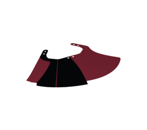 LEGO Dark Red Skirt with Black (28824)