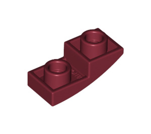LEGO Rouge foncé Pente 1 x 2 Incurvé Inversé (24201)