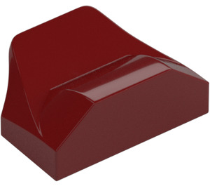 LEGO Dark Red Slope 1 x 2 x 0.7 Curved with Fin (47458 / 81300)