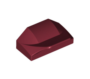 LEGO Dark Red Slope 1 x 2 x 0.7 Curved with Fin (47458 / 81300)