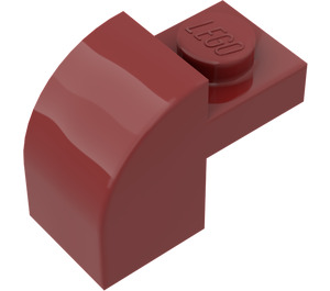 LEGO Dark Red Slope 1 x 2 x 1.3 Curved with Plate (6091 / 32807)