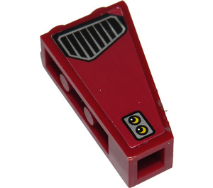 LEGO Dark Red Slope 1 x 2 x 3 (75°) Inverted with Black Grille, Buttons (Left) Sticker (2449)