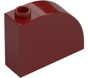 LEGO Donkerrood Helling 1 x 3 x 2 Gebogen (33243)