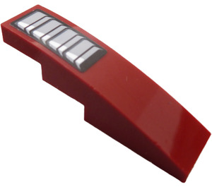 LEGO Dark Red Slope 1 x 4 Curved with Vents Sticker (11153)