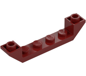 LEGO Mörkröd Backe 1 x 6 (45°) Dubbel Omvänd med Open Centrum (52501)