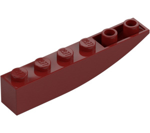 LEGO Tummanpunainen Luiska 1 x 6 Kaareva Käänteinen (41763 / 42023)