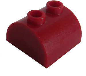 LEGO Dark Red Slope 2 x 2 Curved with 2 Studs on Top (30165)