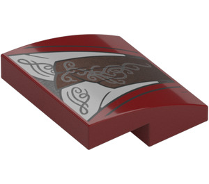 LEGO Dark Red Slope 2 x 2 Curved with Elrond's Robe with Copper Sash (15068 / 101773)