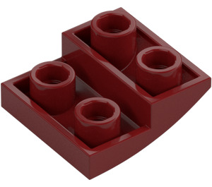 LEGO Donkerrood Helling 2 x 2 x 0.7 Gebogen Omgekeerd (32803)