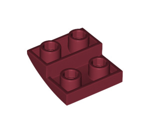 LEGO Rouge foncé Pente 2 x 2 x 0.7 Incurvé Inversé (32803)