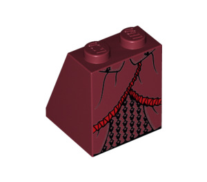 LEGO Dark Red Slope 2 x 2 x 2 (65°) with Tattered Skirt with Bottom Tube (3678 / 16301)
