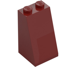 LEGO Rojo oscuro Con pendiente 2 x 2 x 3 (75°) (Espigas sólidas) (98560)