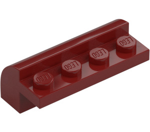 LEGO Mørk rød Skråning 2 x 4 x 1.3 Buet (6081)