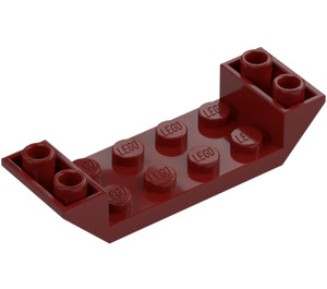 LEGO Mörkröd Backe 2 x 6 (45°) Dubbel Omvänd med Open Centrum (22889)