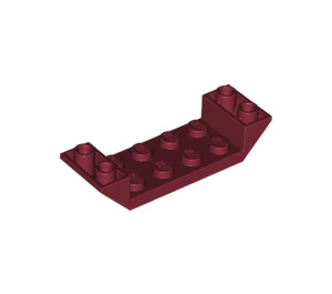 LEGO Donkerrood Helling 2 x 6 (45°) Dubbele Omgekeerd met Open Midden (22889)