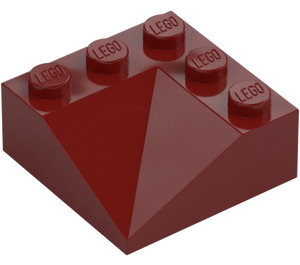 LEGO Mörkröd Backe 3 x 3 (25°) Dubbel Concave (99301)