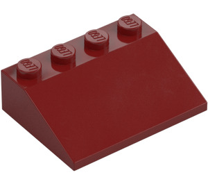 LEGO Rojo oscuro Con pendiente 3 x 4 (25°) (3016 / 3297)