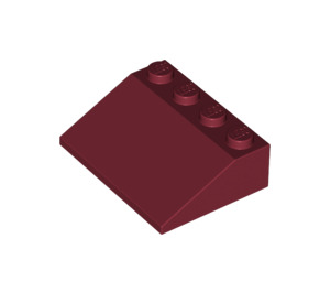 LEGO Donkerrood Helling 3 x 4 (25°) (3016 / 3297)