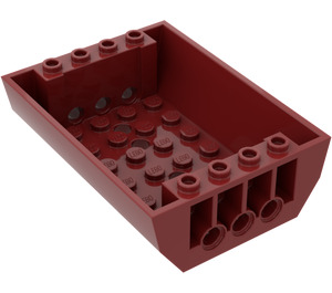 LEGO Dunkelrot Steigung 6 x 8 x 2 Gebogen Invertiert Doppelt (45410)