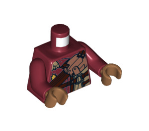 LEGO Mørkerød Taserface Minifig Torso (973 / 76382)