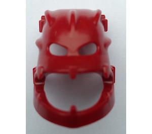 LEGO Mørkerød Technic Bionicle Maske fra Canister Låg (Piraka Hakann)