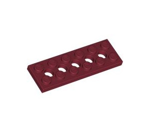 LEGO Dark Red Technic Plate 2 x 6 with Holes (32001)