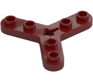 LEGO Rojo oscuro Technic Rotor 3 Aspa con 6 Espigas (32125 / 51138)