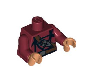 LEGO Dark Red Temple Guard 1 Torso (973 / 76382)