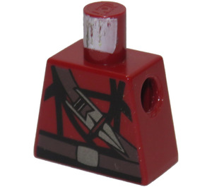 LEGO Dark Red Temple Guard 1 Torso without Arms (973)