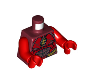 LEGO Dunkelrot The Flash mit Detailed Anzug Minifigur Torso (973 / 76382)