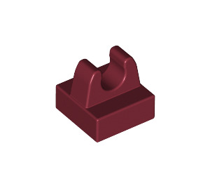 LEGO Dark Red Tile 1 x 1 with Clip (No Cut in Center) (2555 / 12825)