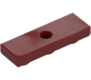 LEGO Dark Red Tile 1 x 3 Inverted with Hole (35459)