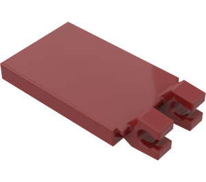 LEGO Dark Red Tile 2 x 3 with Horizontal Clips (Angled Clips) (30350)