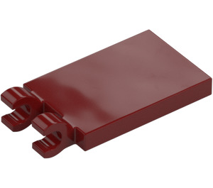 LEGO Dark Red Tile 2 x 3 with Horizontal Clips ('U' Clips) (30350)