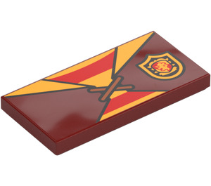 LEGO Dark Red Tile 2 x 4 with Harry Potter Shirt with Red (87079 / 104422)