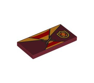 LEGO Dark Red Tile 2 x 4 with Harry Potter Shirt with Red (87079 / 104422)