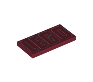 LEGO Dark Red Tile 2 x 4 with "LEGO" (79853 / 87079)