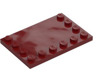 LEGO Dark Red Tile 4 x 6 with Studs on 3 Edges (6180)