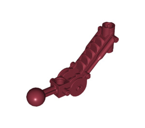 LEGO Dark Red Toa Arm 5 x 7 Bent with Ball Joint and Axle Joiner (32476)