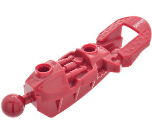 LEGO Donkerrood Toa Upper Been / Knee Armor met Bal Joints (53548)