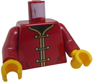 LEGO Donkerrood Torso met 3 Gold Clasps (973 / 76382)
