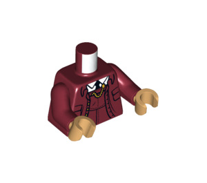 LEGO Dark Red Train Conductor Minifig Torso (973 / 76382)