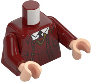 LEGO Mørkerød Tog Chauffør Minifig Torso (973 / 76382)