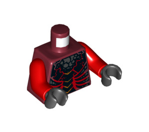 LEGO Mørk rød Ultimate General Magmar Minifigur Overkropp (973 / 76382)