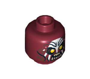 LEGO Dark Red Uruk-Hai Head (Safety Stud) (3626 / 10756)