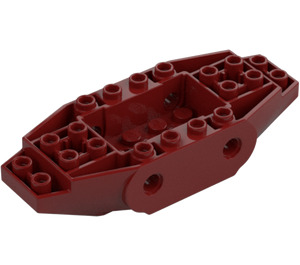 LEGO Dark Red Vehicle Base with 4 Pin Holes (65186)